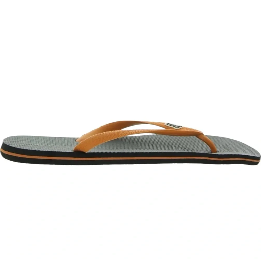 Asics Mens Ciabatta Slik Slip On Pool Thong Sandals 15 Black/Orange Beach Resort